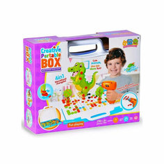 Развивающий конструктор-мозаика Creative Pоrtable BOX Animals с шуруповертом Xiaoshuanghe