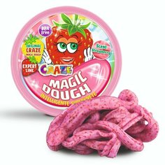 Тесто для лепки CRAZE Magic Dough "Фруктовая фантазия", розовое с ароматом клубники, 70 г, тесто-пластилин попрыгунчик