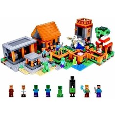 Конструктор Minecraft Игрушка Майнкрафт My World набор "Деревня в Лесу" 803 детали / Leduo