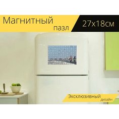 Магнитный пазл "Водный спорт, кайтинг, виндсерфинг" на холодильник 27 x 18 см. Lots Prints