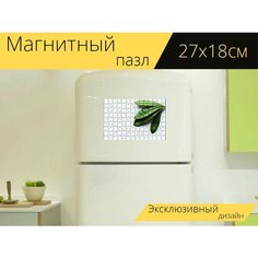 Магнитный пазл "Минимальный, минималистичный, растения" на холодильник 27 x 18 см. Lots Prints