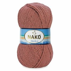 Пряжа NAKO ALASKA (Nako), красная глина - 4232, 5% мохер, 15% шерсть, 80% акрил, 5 мотков, 100 г, 270 м.