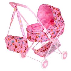 Коляска для кукол «Радуга» универсальная, с сумкой, металлический каркас, микс ЛАС ИГРАС