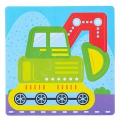 Пазл - игрушка для ванны (головоломка) «Экскаватор», 4 детали, EVA