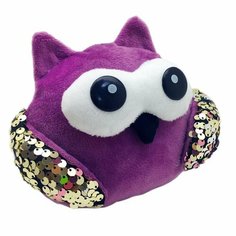 Мягкая игрушка "Сова с пайетками" 20 см Веселый праздник