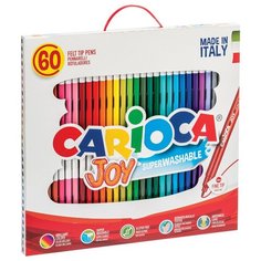 Фломастеры Carioca "Joy", 60шт, 30цв, смываемые, картон, пластиковая ручка Нет бренда