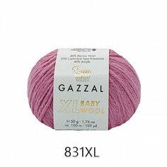 Пряжа Baby Wool XL Gazzal (831XL), 50 г, 100м, 40% шерсть мериноса, 20% кашемир, 40% акрил (2 шт.)