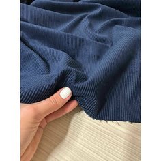 2м. Вельвет ткань для шитья и рукоделия. Хлопок. Темно-синий. Отрез 200*150см. Нет бренда