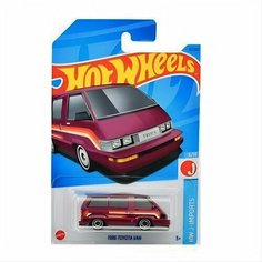 HKK66 Машинка игрушка Hot Wheels металлическая коллекционная 1986 Toyota Van бордовый