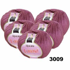 Пряжа для вязания Alpacana (Альпакана) Lanoso (Ланосо) / цвет 3009 - Сиреневый / 5 мотков / 130м/100г