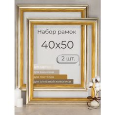 Фоторамка рама багетная Мастер Рио, 40х50 см, набор 2 шт, светло-коричневый