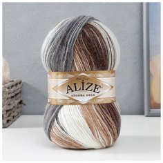 Пряжа "Angora Gold Batik" 20% шерсть, 80% акрил 550м/100гр (5742), 1шт Alize