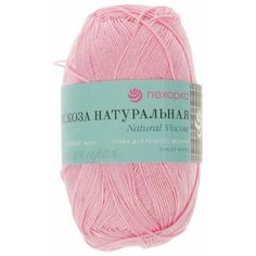 Пряжа Пехорка Вискоза натуральная розовый (020), 100%вискоза, 400м, 100г, 3шт