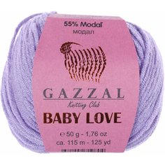 Пряжа Gazzal Baby Love сиреневый (1615), 55%модал/45%акрил, 115м, 50г, 5шт