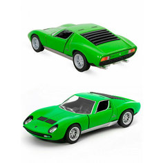 Металлическая машинка Kinsmart 1:34 «1971 Lamborghini Miura P400 SV» инерционная, зелёная KT5390D-2