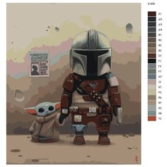 Картина по номерам Z-430 "Звездные войны. Малыш Грогу" 80x100 Brushes Paints