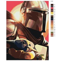 Картина по номерам Z-450 "Звездные воины. Малыш Грогу" 80x120 Brushes Paints