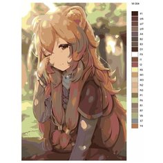 Картина по номерам W-304 "Аниме - восxождение героя щита. Рафталия" 70x110 Brushes Paints