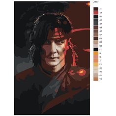Картина по номерам Z687 "Лю Кенг- Мортал Комбат(Mortal Combat) 80x120 Brushes Paints
