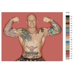 Картина по номерам W-543 "Боец - Джефф Монсон" 80x100 Brushes Paints