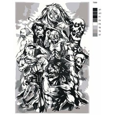 Картина по номерам T899 "Аниме Атака титанов" 70x110 Brushes Paints
