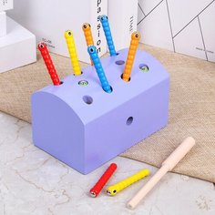 Сортер червячки в комодике, магнитная игра для малышей / комодик с гусенками Нет бренда