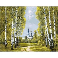 Картина по номерам Храм за березовой рощей 40х50 см Hobby Home