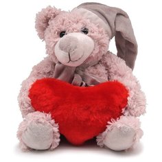 Мягкая игрушка Magic Bear Toys Мишка Дилан в шапке и шарфе с сердцем 20 см.