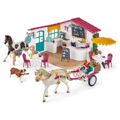 Игровой набор Schleich Поездка в карете в кафе Райдер 72158, 88 дет.