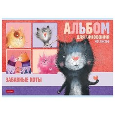 Альбом для рисования Hatber Забавные коты 29.7 х 21 см (A4), 100 г/м², 40 л.