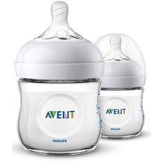 Philips AVENT Бутылочка для кормления Natural SCF030/27, 125 мл, 2 шт, с рождения