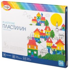 Пластилин классический Гамма 36 цветов со стеком 720 г 1051358 Gamma