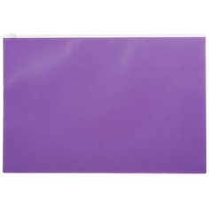 Attache Папка-конверт на молнии Color A4, 160 мкм, пластик, фиолетовый