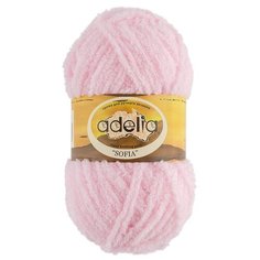 Пряжа ADELIA "SOFIA" 100% полиэстер 10 шт.х50г 90м №31 светло-розовый