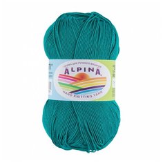 Пряжа ALPINA "SATI" 100% мерсеризованный хлопок 10 шт.х50г 170м №343 бирюзовый