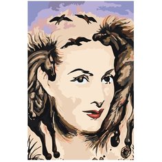 Картина по номерам, "Живопись по номерам", 72 x 108, FT01, женский портрет, лошади, птицы, рисунок