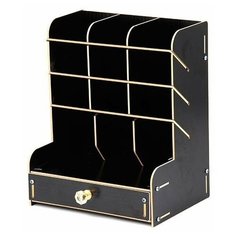 Подставка для маркеров с ящиком SoulArt Black, 9 ячеек