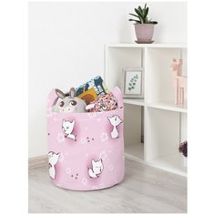 Корзина для игрушек JoyArty "Цветочные коты" 35x35 см