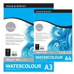 Daler Rowney Альбом для акварели Daler Rowney "Simply", 190 г/м2 12 листов А3