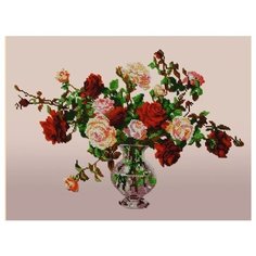 Galla Collection Набор для вышивания бисером Букет роз 40 х 30 см (Л329)