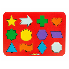 Рамка-вкладыш Woodland Монтессори, Фигуры, 082103, 276 дет., 19.5х27.5х0.6 см