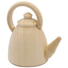 Деревянная заготовка Чайник с ручкой сверху, h4,8*4,2*3,2см Айрис