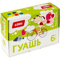 Гуашь FUNNY FRIENDS, 6 цветов Lori