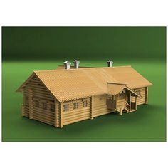 Сборная модель Домик Петра I из Архангельска XVIII век, М.1:72