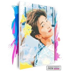 Картина по номерам на холсте BTS Kim Namjoon, 100 х 150 см Красиво Красим