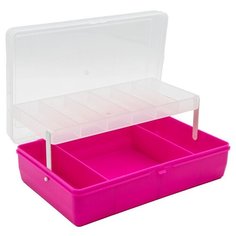 TRIVOL ТИП-4 Коробка двухъярусная с микролифтом, 235*150*65 мм (малиновый) ТРИВОЛ
