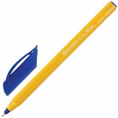 Ручка шариковая масляная BRAUBERG "Extra Glide Orange", синяя, трехгранная, узел 0,7 мм, линия письма 0,35 мм, 142925