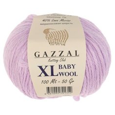 Пряжа Gazzal "Baby Wool XL", 100 м/50 гр, (823 бледно-сиреневый)