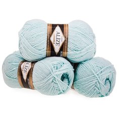 Пряжа Alize Lanagold, 49 % шерсть, 51 % акрил, 100 г, 240 м, 3 шт., 522 мята