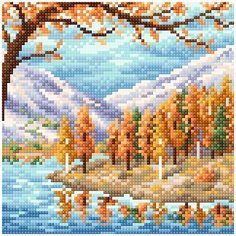 Алмазная мозаика "Походная осень", 20x20 см Brilliart